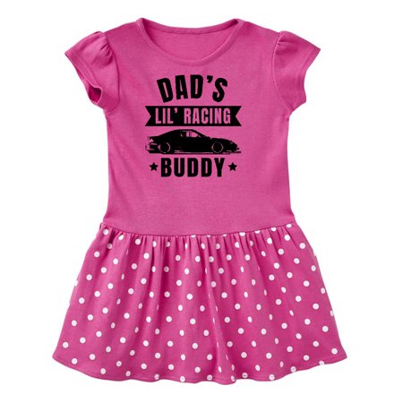 Inktastic Dads Lil Racing Buddy Gift Toddler Girl Dress