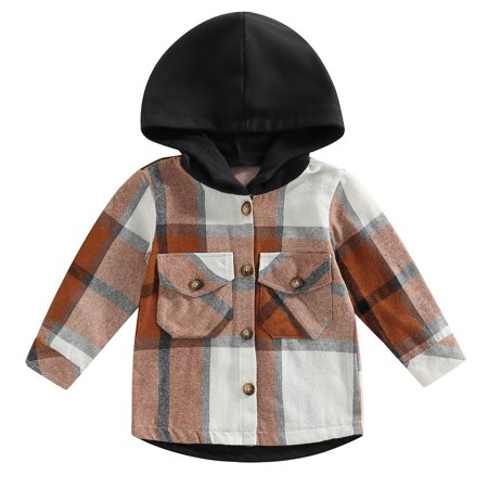 Calsunbaby Unisex Kids Baby Boy Girl Plaid Shirt Hooded Jacket Button Down Shacket Coat Tops Fall Winter Clothes 4-5 Years
Calsunbaby Unisex Kids Baby Boy Girl Plaid Shirt Hooded Jacket Button Down Shacket Coat Tops Fall Winter Clothes 4-5 Years