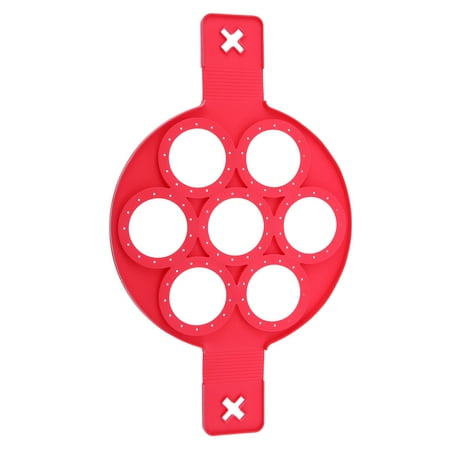 Aktudy Pancake Egg Ring Maker Silicone Nonstick Kitchen Cooking Tool With 7 Holes