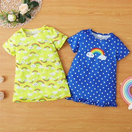 Hunpta 2pcs Kids Girls Toddler Cute Cartoon Rainbow Prints Shortsleeves Infant Princess Girls Dress Cloths
Hunpta 2pcs Kids Girls Toddler Cute Cartoon Rainbow Prints Shortsleeves Infant Princess Girls Dress Cloths