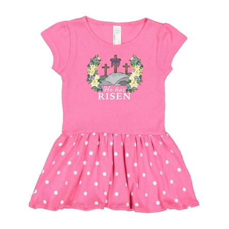 Inktastic He Has Risen Gift Baby Girl Dress