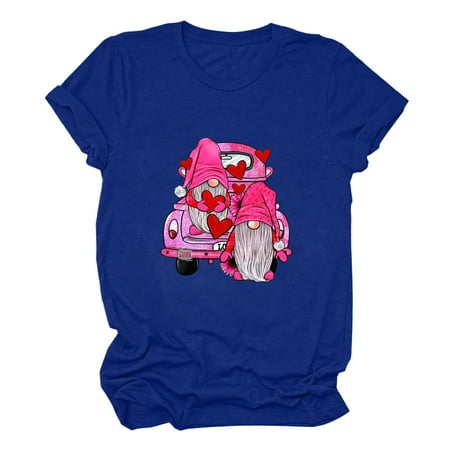 CYMMPU Short Sleeve Basic Tees Clearance Women s Round Neck Tshirts Trendy Clothing Country Shirts Valentine s Day Summer Tunic Retro Love Heart Printed Cute Gnome Graphic Fashion Tops Blue XXXL
CYMMPU Short Sleeve Basic Tees Clearance Women s Round Neck Tshirts Trendy Clothing Country Shirts Valentine s Day Summer Tunic Retro Love Heart Printed Cute Gnome Graphic Fashion Tops Blue XXXL