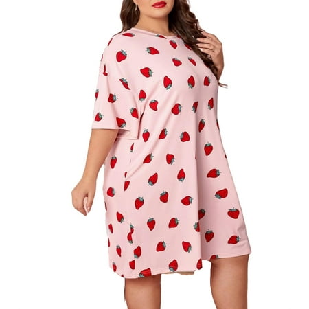 Cute Round Neck Sleepshirts 3/4 Sleeve Baby Pink Plus Size Nightgowns & Sleepshirts (Women s)
Cute Round Neck Sleepshirts 3/4 Sleeve Baby Pink Plus Size Nightgowns & Sleepshirts (Women s)