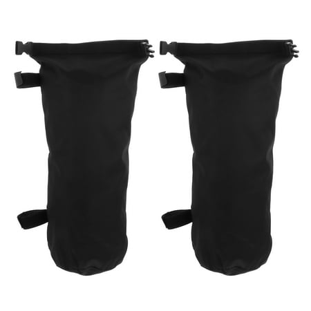 2Pcs Sun Umbrella Fixed Sandbag Durable Waterproof Tent Holding Sandbag (Black)