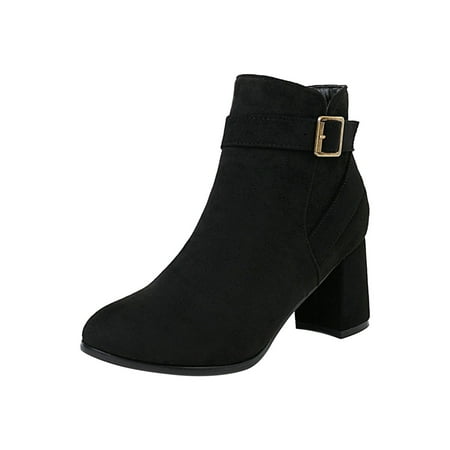 Boots for Women Clearance Deals! Verugu Western Cowboy Chunky Heel Ankle Boots for Women Women High Heel Shoes Winter Warm Zip Pointed Toe Casual Solid Suede Platform Belt Buckle Ankle Boots Black 42
Boots for Women Clearance Deals! Verugu Western Cowboy Chunky Heel Ankle Boots for Women Women High Heel Shoes Winter Warm Zip Pointed Toe Casual Solid Suede Platform Belt Buckle Ankle Boots Black 42