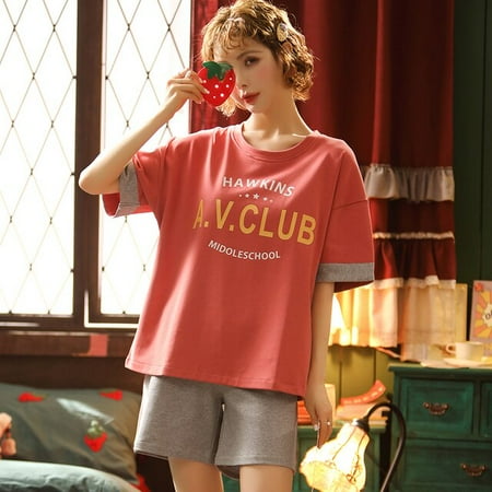 QWZNDZGR Summer new cartoon cotton pajamas set leisure fashion women s home clothes set thin sweet short sleeve lovely style pajamas
QWZNDZGR Summer new cartoon cotton pajamas set leisure fashion women s home clothes set thin sweet short sleeve lovely style pajamas