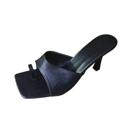 CYMMPU Women s Slippers Clearance Sexy High-heeled Slippers Women s Square Head Sandals Flip Flops All-match Shoes
CYMMPU Women s Slippers Clearance Sexy High-heeled Slippers Women s Square Head Sandals Flip Flops All-match Shoes