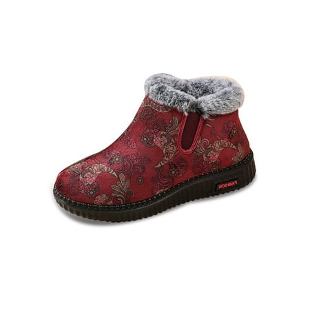 Tenmix Womens Winter Shoe Faux Fur Warm Casual Shoes Slip On Snow Boots Plush Lining Ankle Boot Cold Weather Lightweight Breathable Booties Red 7
Tenmix Womens Winter Shoe Faux Fur Warm Casual Shoes Slip On Snow Boots Plush Lining Ankle Boot Cold Weather Lightweight Breathable Booties Red 7