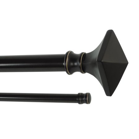 72"-144" ADJUSTABLE OIL RUBBED BRONZE DOUBLE WITH 1 INCH DIA. CURTAIN ROD