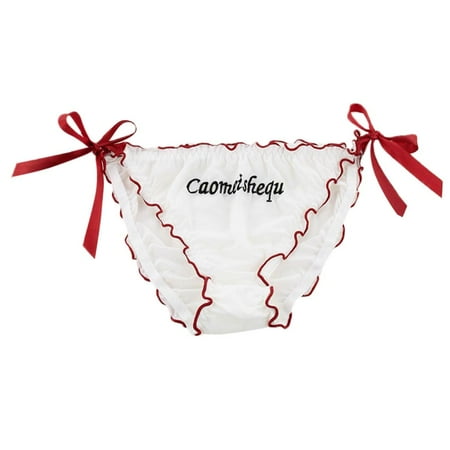 Women Sexy Semi-Sheer Mesh Underwear Briefs Letters Embroidered Side Tie Ribbon
Women Sexy Semi-Sheer Mesh Underwear Briefs Letters Embroidered Side Tie Ribbon