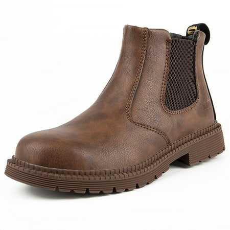 Mens Leather Work Shoes Water Resistant Steel Toe Safety Shoes Oil Resistant Construction for Working
Mens Leather Work Shoes Water Resistant Steel Toe Safety Shoes Oil Resistant Construction for Working