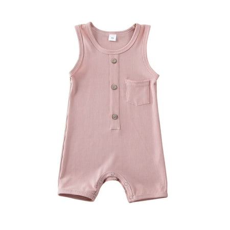 Infant Baby Boy Girl Summer Ribbed Romper Sleeveless Crew Neck Solid Color Button Closure Long Leggings Jumpsuit
Infant Baby Boy Girl Summer Ribbed Romper Sleeveless Crew Neck Solid Color Button Closure Long Leggings Jumpsuit