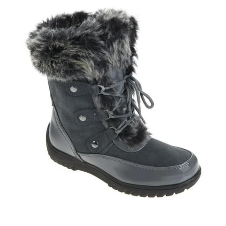 Sporto Minor Waterproof Suede Mid-Calf Boot with Faux Fur Trim