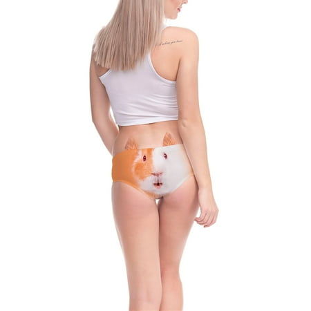 ZHUASHUM Women Mid Waist Print Panties Animal Briefs