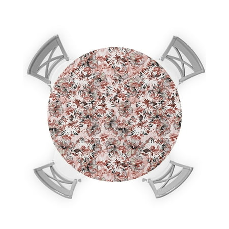 Round Tablecloth with Elastic Vintage Flowers Leaves on Abstract Pink Texture Waterproof Stain-proof Table Cover Wipeable Fitted Table Cloths for 45 -54 Round Tables Dining Kitchen
Round Tablecloth with Elastic Vintage Flowers Leaves on Abstract Pink Texture Waterproof Stain-proof Table Cover Wipeable Fitted Table Cloths for 45 -54 Round Tables Dining Kitchen