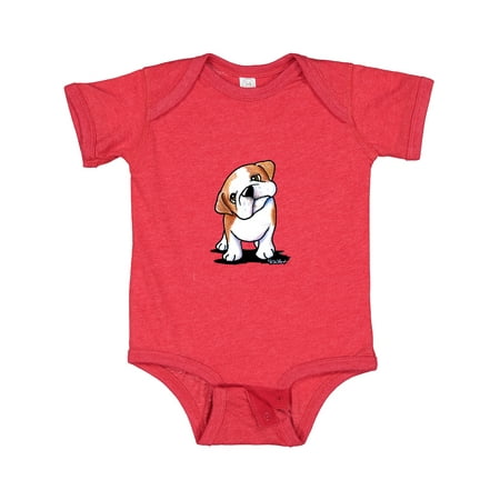 Inktastic KiniArt Bulldog Puppy Gift Baby Boy or Baby Girl Bodysuit