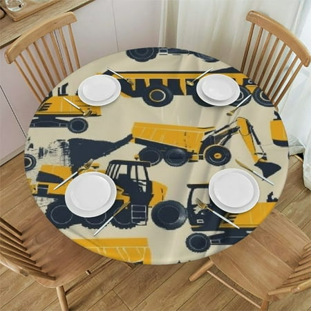 BCIIG Construction Vehicles Round Table Cover Stain Resistant Washable Indoor Outdoor Tablecloth Kitchen Dining Wedding Parties Elastic Edge 100% Polyester Fiber 38-42
BCIIG Construction Vehicles Round Table Cover Stain Resistant Washable Indoor Outdoor Tablecloth Kitchen Dining Wedding Parties Elastic Edge 100% Polyester Fiber 38-42