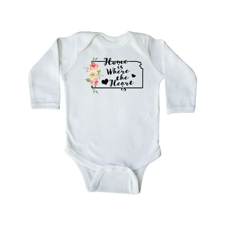 Inktastic Kansas Home Where the Heart is with Watercolor Floral Gift Baby Boy or Baby Girl Long Sleeve Bodysuit
Inktastic Kansas Home Where the Heart is with Watercolor Floral Gift Baby Boy or Baby Girl Long Sleeve Bodysuit