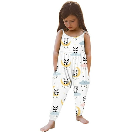 Strap jumpsuit Kids Sleeveless Romper Piece Baby Print One Floral Girls Girls Romper&Jumpsuit Yellow 100
Strap jumpsuit Kids Sleeveless Romper Piece Baby Print One Floral Girls Girls Romper&Jumpsuit Yellow 100