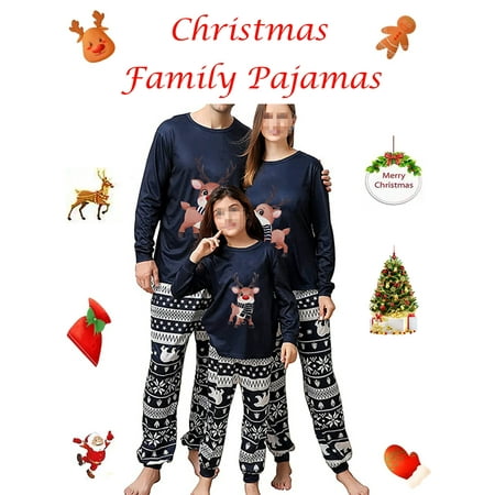 Family Christmas Matching Pajamas Set Elk Print Long Sleeve Tops and Stretch Casual Pants Xmas Sleepwear Homewear
Family Christmas Matching Pajamas Set Elk Print Long Sleeve Tops and Stretch Casual Pants Xmas Sleepwear Homewear