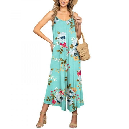 Homadles Wide Leg Jumpsuits for Women- Casual Fashion Sleeveless Loose Fit Stretchy Printed Rompers for Women Summer Mint Green XL
Homadles Wide Leg Jumpsuits for Women- Casual Fashion Sleeveless Loose Fit Stretchy Printed Rompers for Women Summer Mint Green XL