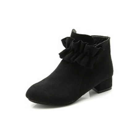 SIMANLAN Kids Short Booties Comfort Princess Boot Plush Lined Ankle Boots Girls Cute Winter Shoes Girl Side Zip Warm Bootie Black With Lined 1Y
SIMANLAN Kids Short Booties Comfort Princess Boot Plush Lined Ankle Boots Girls Cute Winter Shoes Girl Side Zip Warm Bootie Black With Lined 1Y
