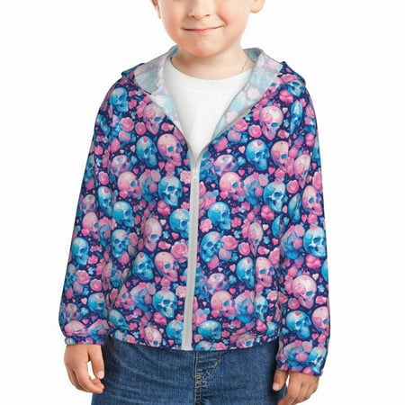 Goofa Blue Flower Skull Printed Kids Zip-Up Hoodie Girls Boys UPF50+ Sun Protection Jacket Hooded Cooling Shirt-5 Years
Goofa Blue Flower Skull Printed Kids Zip-Up Hoodie Girls Boys UPF50+ Sun Protection Jacket Hooded Cooling Shirt-5 Years