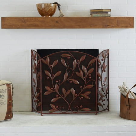 DecMode 45 x 30 Red Metal Foldable Mesh Netting 3 Panel Fireplace Screen with Leaf and Vine Relief 1-Piece
DecMode 45 x 30 Red Metal Foldable Mesh Netting 3 Panel Fireplace Screen with Leaf and Vine Relief 1-Piece