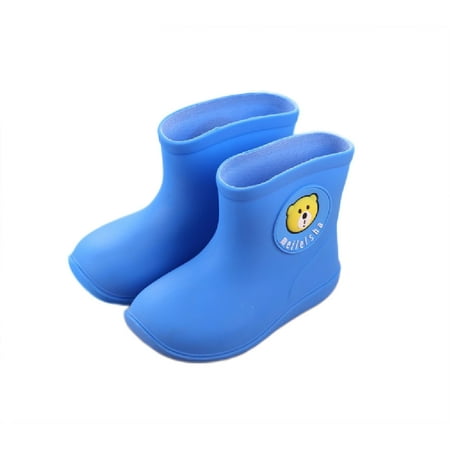 Toddler Waterproof Rain Boots Durable Ankle Rubber Wading Splash Boots (10c)