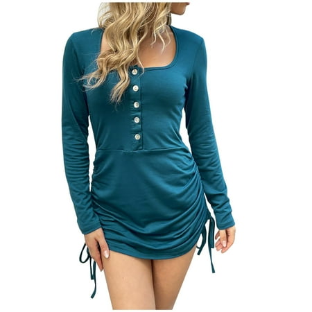 Red Dress Womens Dresses Women s Plain Color Slim Fit Elegant Fashionable Long Sleeve Round-Neck Dress Savings Clearance Maternity Dress for Photoshoot Prom Dresses for Teens Blue L
Red Dress Womens Dresses Women s Plain Color Slim Fit Elegant Fashionable Long Sleeve Round-Neck Dress Savings Clearance Maternity Dress for Photoshoot Prom Dresses for Teens Blue L