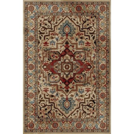 Hometown Charisma Traditional Ivory 5'x8' Area Rug 5'3"x7'7" - 5'3" x 7'3"