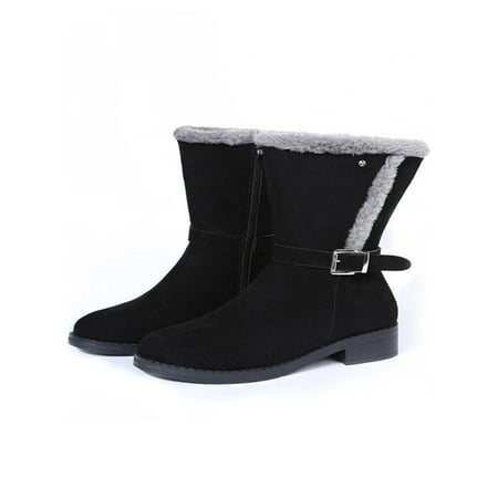 Ferndule Ladies Plush Lining Snow Boots Work Comfort Round Toe Winter Warm Shoes Casual Black 7.5
Ferndule Ladies Plush Lining Snow Boots Work Comfort Round Toe Winter Warm Shoes Casual Black 7.5