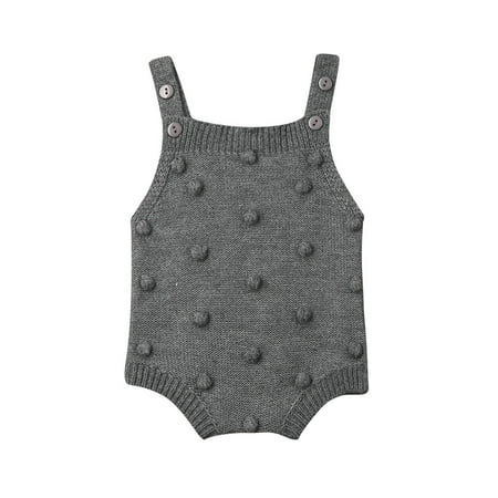 jaweiw Baby Girls Knit Romper Sleeveless Strap Style Pure Color Casual Small Ball Decorated Jumpsuits Size 0 6 9 12 18 M
jaweiw Baby Girls Knit Romper Sleeveless Strap Style Pure Color Casual Small Ball Decorated Jumpsuits Size 0 6 9 12 18 M