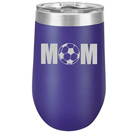 16 oz Double Wall Vacuum Insulated Stainless Steel Stemless Wine Tumbler Glass Coffee Travel Mug With Lid MOM Soccer (Purple)
16 oz Double Wall Vacuum Insulated Stainless Steel Stemless Wine Tumbler Glass Coffee Travel Mug With Lid MOM Soccer (Purple)