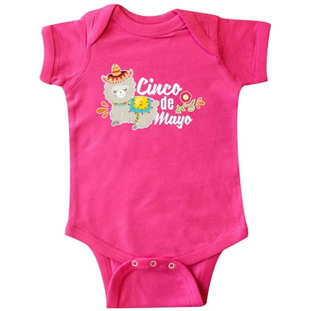 Inktastic Cinco De Mayo with Llama and Flower Gift Baby Boy or Baby Girl Bodysuit