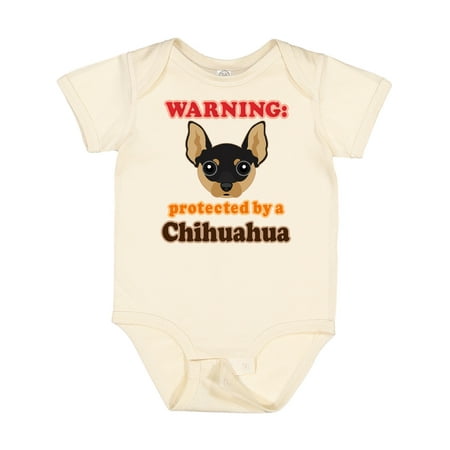 Inktastic Protected by a Chihuahua Dog Gift Baby Boy or Baby Girl Bodysuit