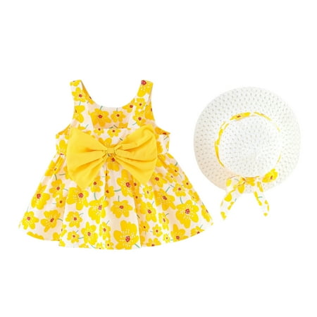 TAIAOJING Toddler Girl Dress Sleeveless Bowknot Infant Floral Princess Hat Outfits Dresses 6-12 Months
TAIAOJING Toddler Girl Dress Sleeveless Bowknot Infant Floral Princess Hat Outfits Dresses 6-12 Months
