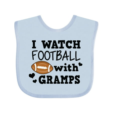 Inktastic I Watch Football with My Gramps Gift Baby Boy Bib