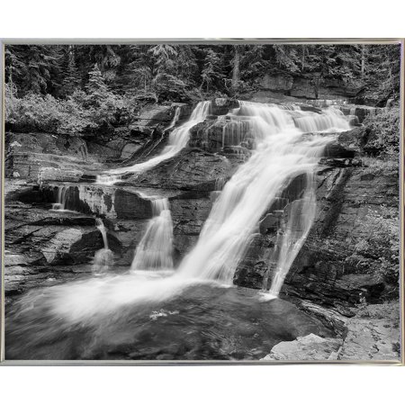 GLACIER_07-GORSEM118325 Print 15.5"x19.25" by Gordon Semmens in a Silver Metal Frame