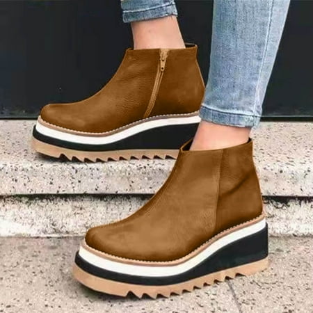 MIASHUI Women s Side Color Plus Heel Boots Wedge Zipper Size Fashion Solid Ankle Platform women s boots Women Sneakers Shoes Wedges Women Shoes Casual
MIASHUI Women s Side Color Plus Heel Boots Wedge Zipper Size Fashion Solid Ankle Platform women s boots Women Sneakers Shoes Wedges Women Shoes Casual