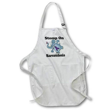 3dRose Elephant Stomp On Sarcoidosis Awareness Ribbon Cause Design Medium Length Apron 22 by 24-inch With Pouch Pockets
3dRose Elephant Stomp On Sarcoidosis Awareness Ribbon Cause Design Medium Length Apron 22 by 24-inch With Pouch Pockets
