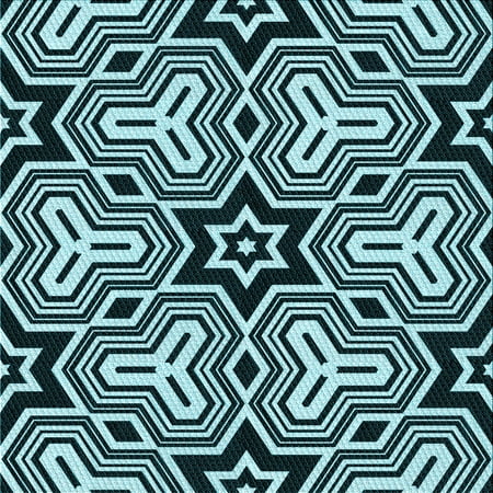 Ahgly Company Indoor Square Patterned Deep Teal Green Area Rugs 6 Square