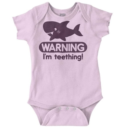 Warning I m Teething Funny Shark Romper Boys or Girls Infant Baby Brisco Brands 6M
Warning I m Teething Funny Shark Romper Boys or Girls Infant Baby Brisco Brands 6M
