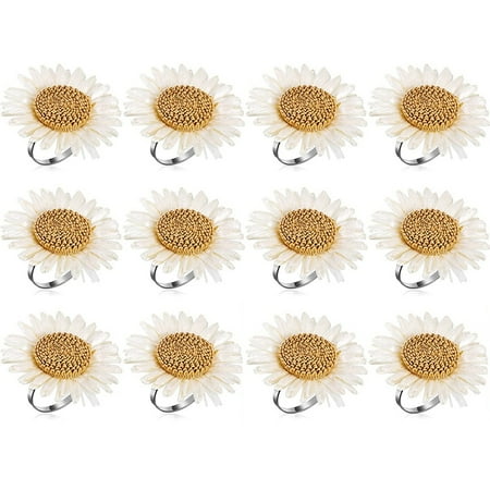 12Pcs Flower Napkin Rings Floral Napkin Rings Sunflower Napkin Holder Daisy Serviette Buckles Holder for Table Decor
12Pcs Flower Napkin Rings Floral Napkin Rings Sunflower Napkin Holder Daisy Serviette Buckles Holder for Table Decor