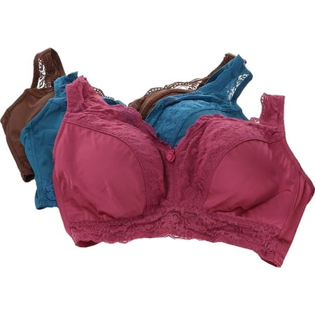 Rhonda Shear 3Pc Moisture-Wicking Pin-Up Bra Women s 750-012