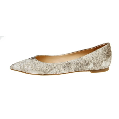 Daya By Zendaya Womens Mystic Pointed Toe Slide Flats Gldwht Size 9.0