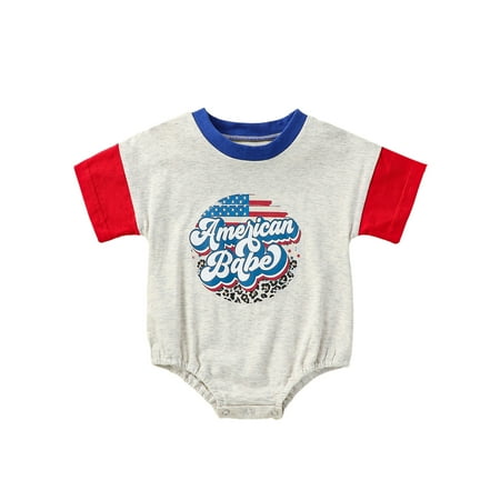 Carolilly 0-2Y Infant Baby Summer Romper Short Sleeve Round Neck Flag/Floral Print Newborn Bodysuit for Independence Day
Carolilly 0-2Y Infant Baby Summer Romper Short Sleeve Round Neck Flag/Floral Print Newborn Bodysuit for Independence Day