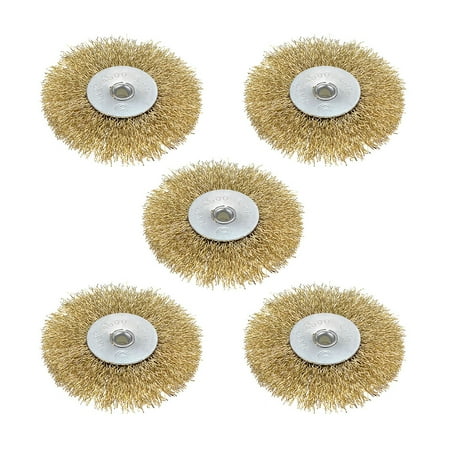 Unique Bargains 3-inch Wire Wheel Brush Bench Brass Plated Crimped Steel with 1/4-inch Arbor Hole 5Pcs
Unique Bargains 3-inch Wire Wheel Brush Bench Brass Plated Crimped Steel with 1/4-inch Arbor Hole 5Pcs