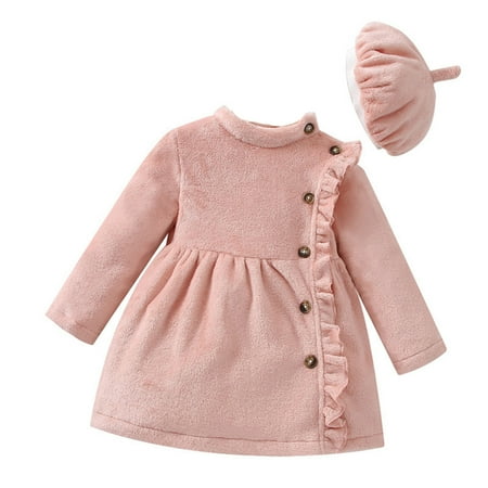 Girls Outfits Solid Color Long Sleeve Patchwork Winter Warm Princess Dress Hat 2PCS Kids Children Spring Summer Fashion Leisure Cute Sleepwear Streetwear Sets
Girls Outfits Solid Color Long Sleeve Patchwork Winter Warm Princess Dress Hat 2PCS Kids Children Spring Summer Fashion Leisure Cute Sleepwear Streetwear Sets