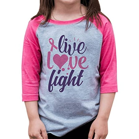 7 ate 9 Apparel Girls Cancer Shirts - Live Love Fight Pink Shirt 6 Months